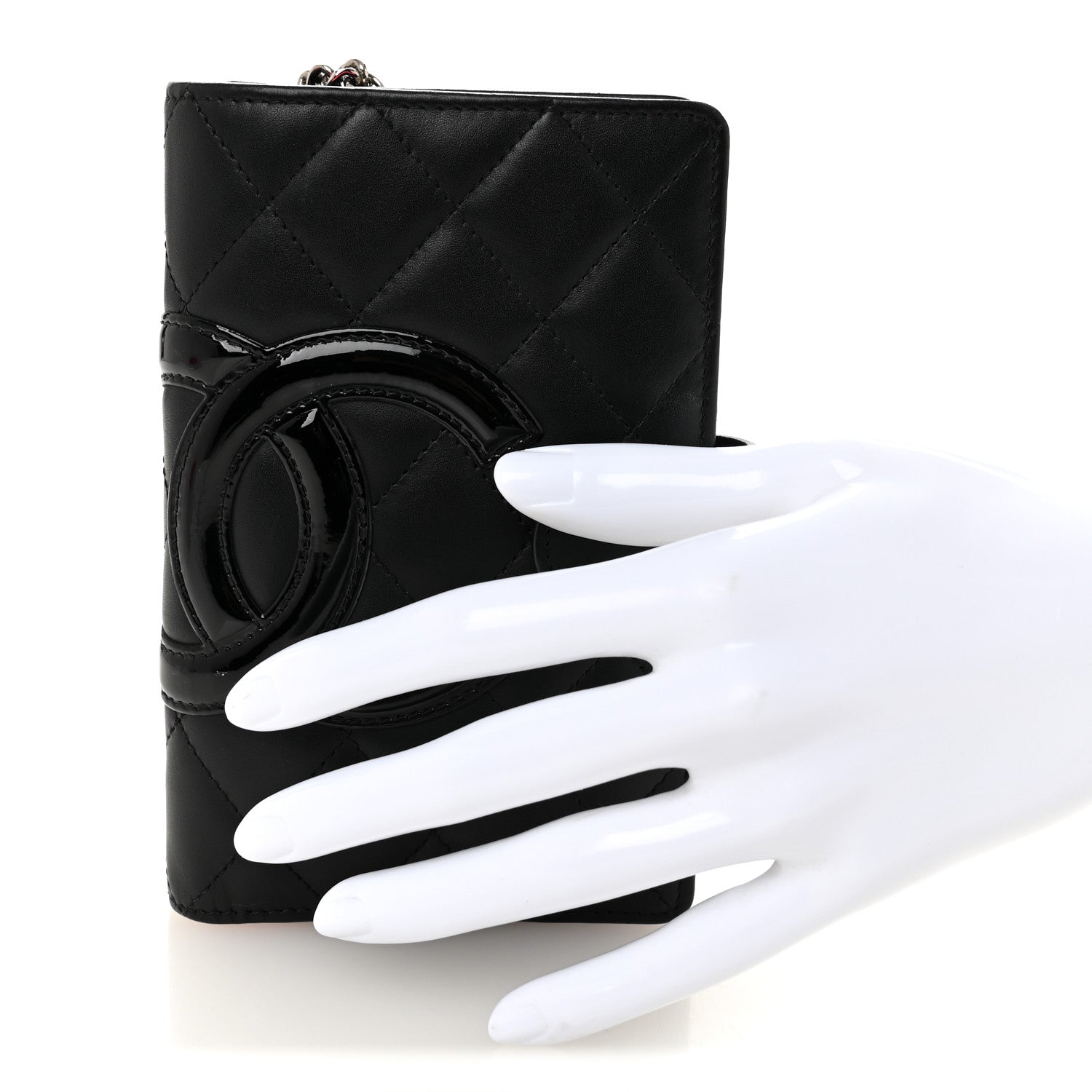 Chanel Calfskin Cambon Zipped Pocket Wallet Black 2 of 9