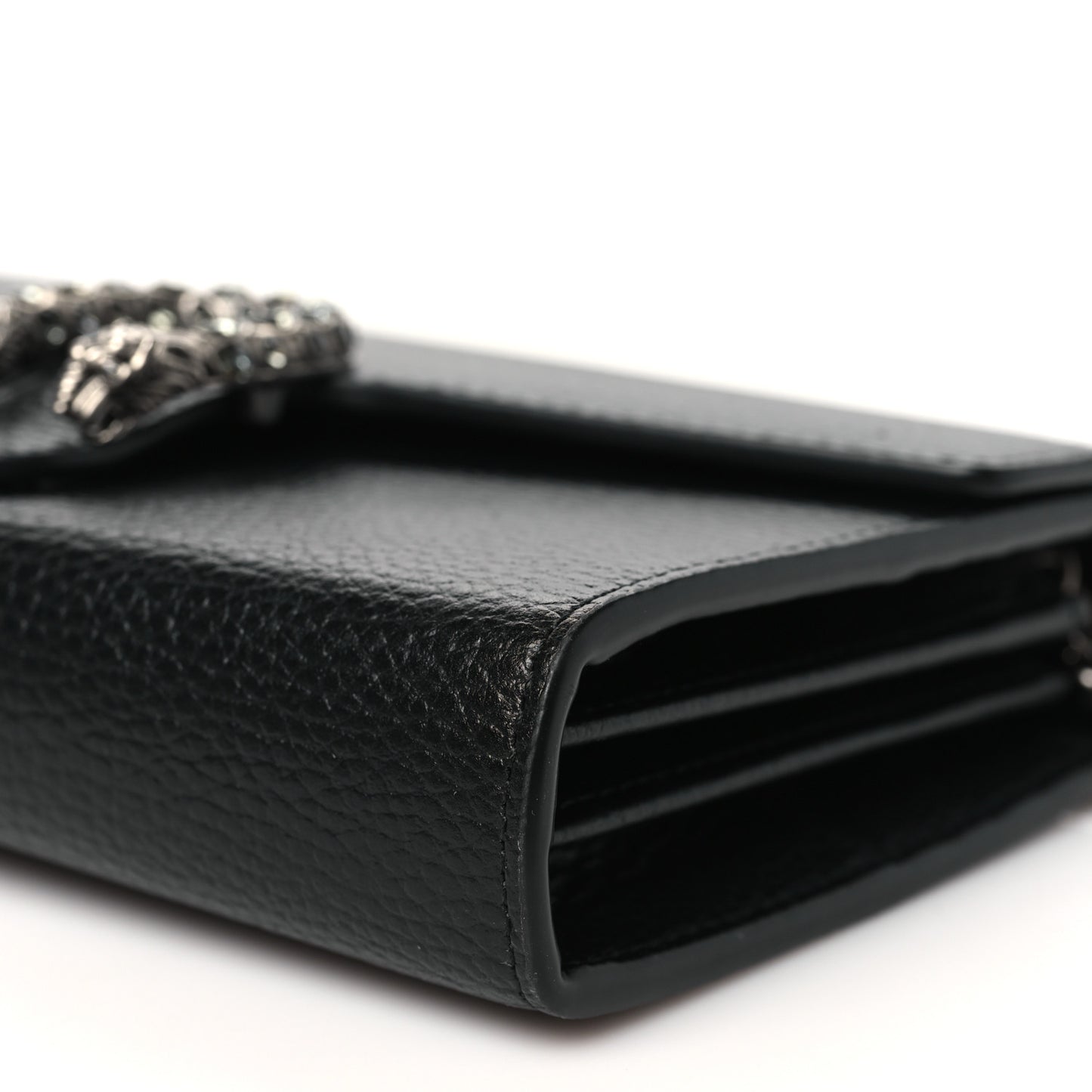 Calfskin Mini Dionysus Chain Wallet Black