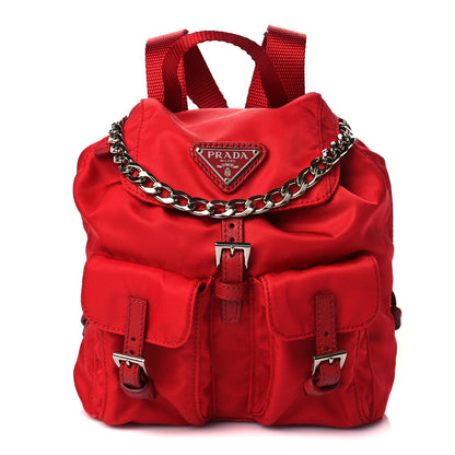 Prada Nylon Vela Mini Crossbody Backpack Rosso 1 of 10