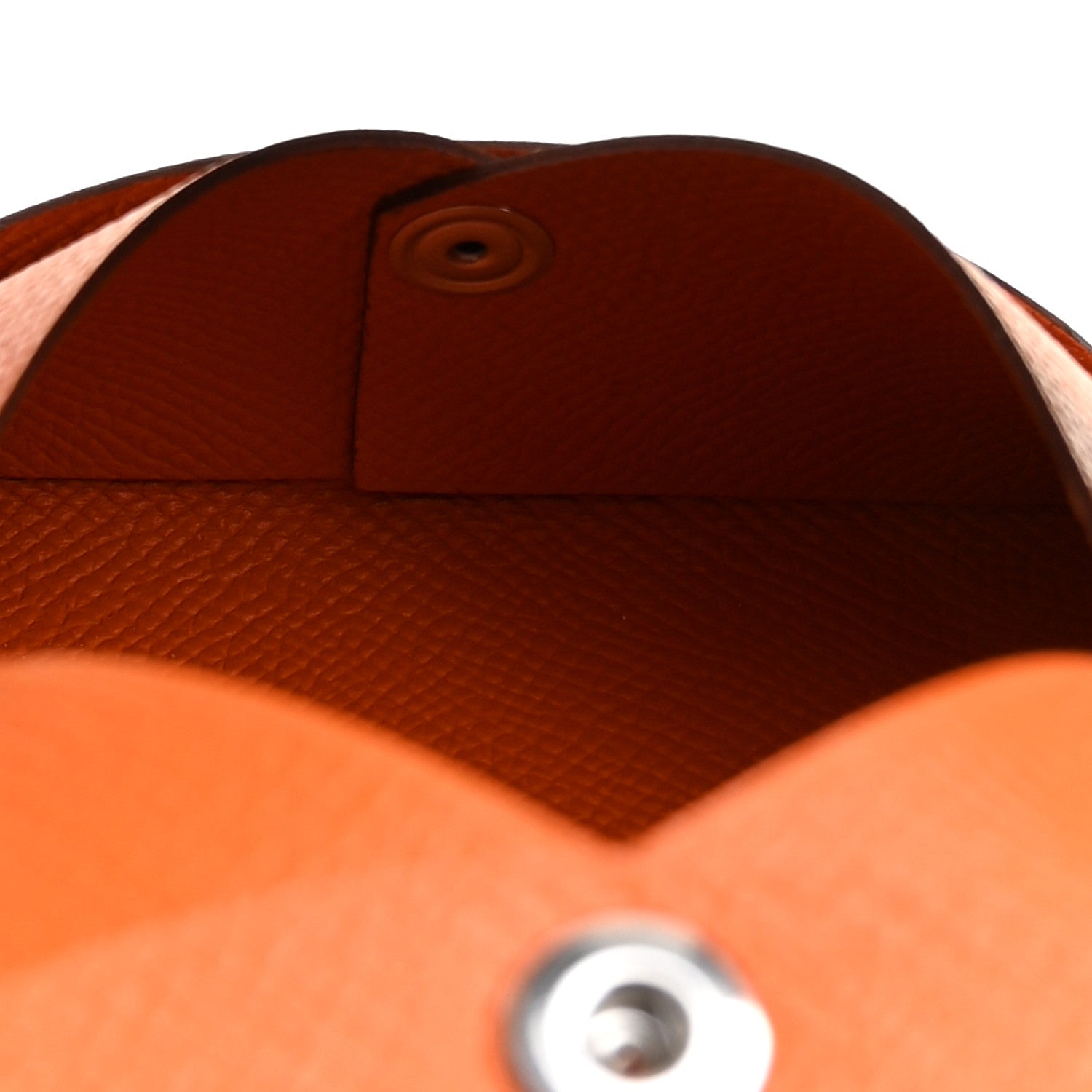Hermes Epsom Calvi Card Case Orange 5 of 9