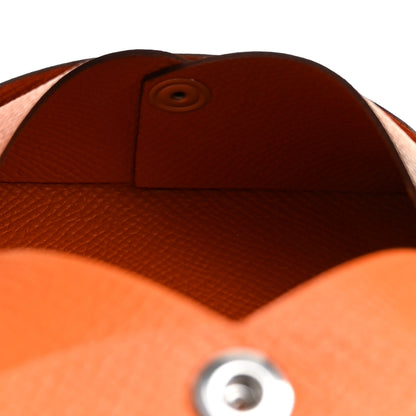 Hermes Epsom Calvi Card Case Orange 5 of 9