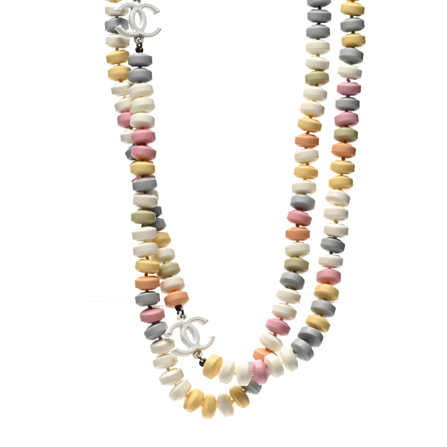 Candy CC Double Strand Necklace Multicolor