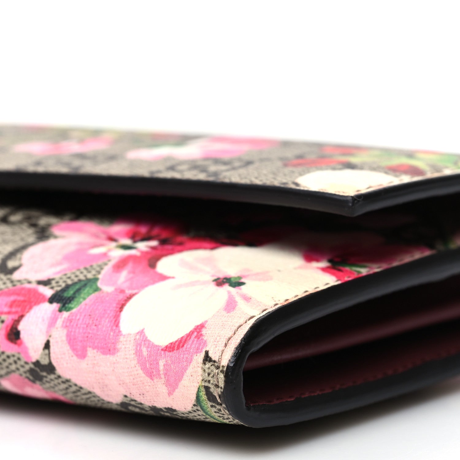 Gucci GG Supreme Monogram Blooms Continental Wallet Beige Multicolor Dry Rose 10 of 11