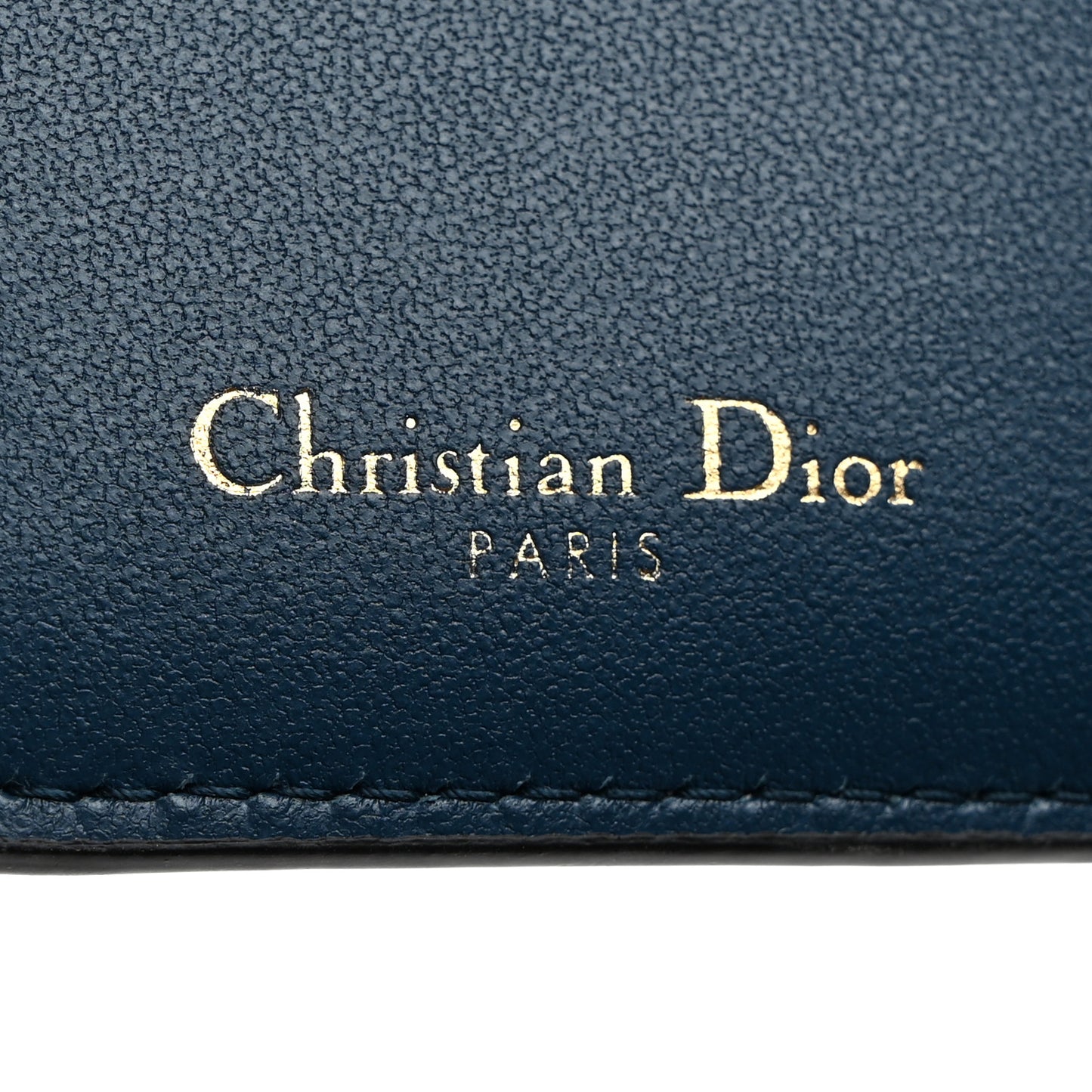 Goatskin Saddle Lotus Wallet Blue
