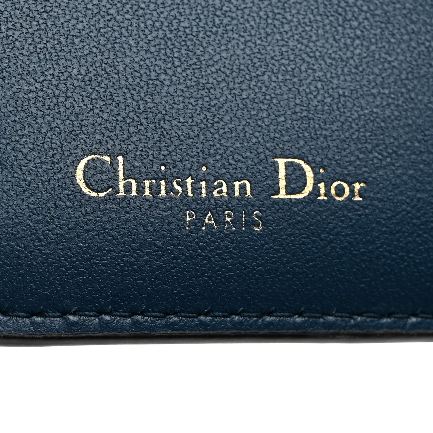 Christian Dior Goatskin Saddle Lotus Wallet Blue 6 of 9