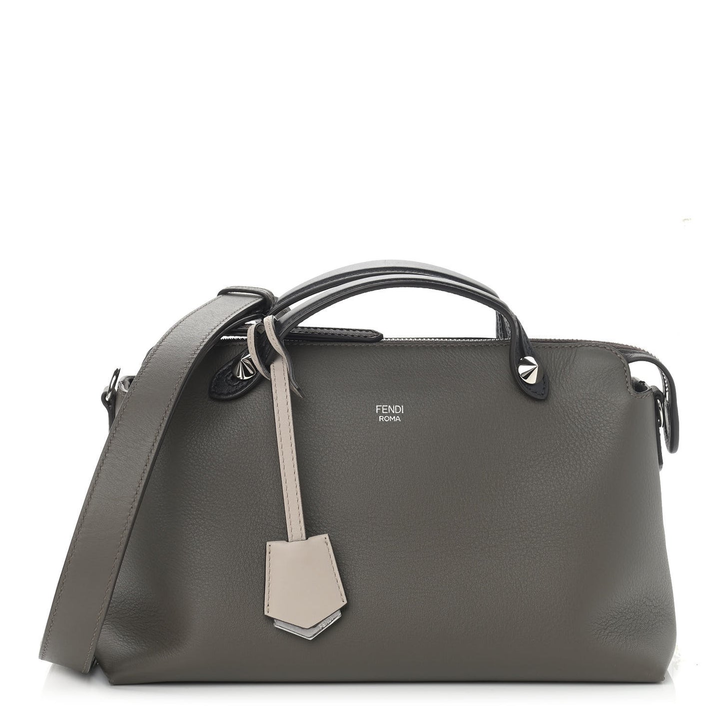 Vitello Dolce 4 Color Medium By The Way Boston Bag Carbone Grigio Polvere Multicolor