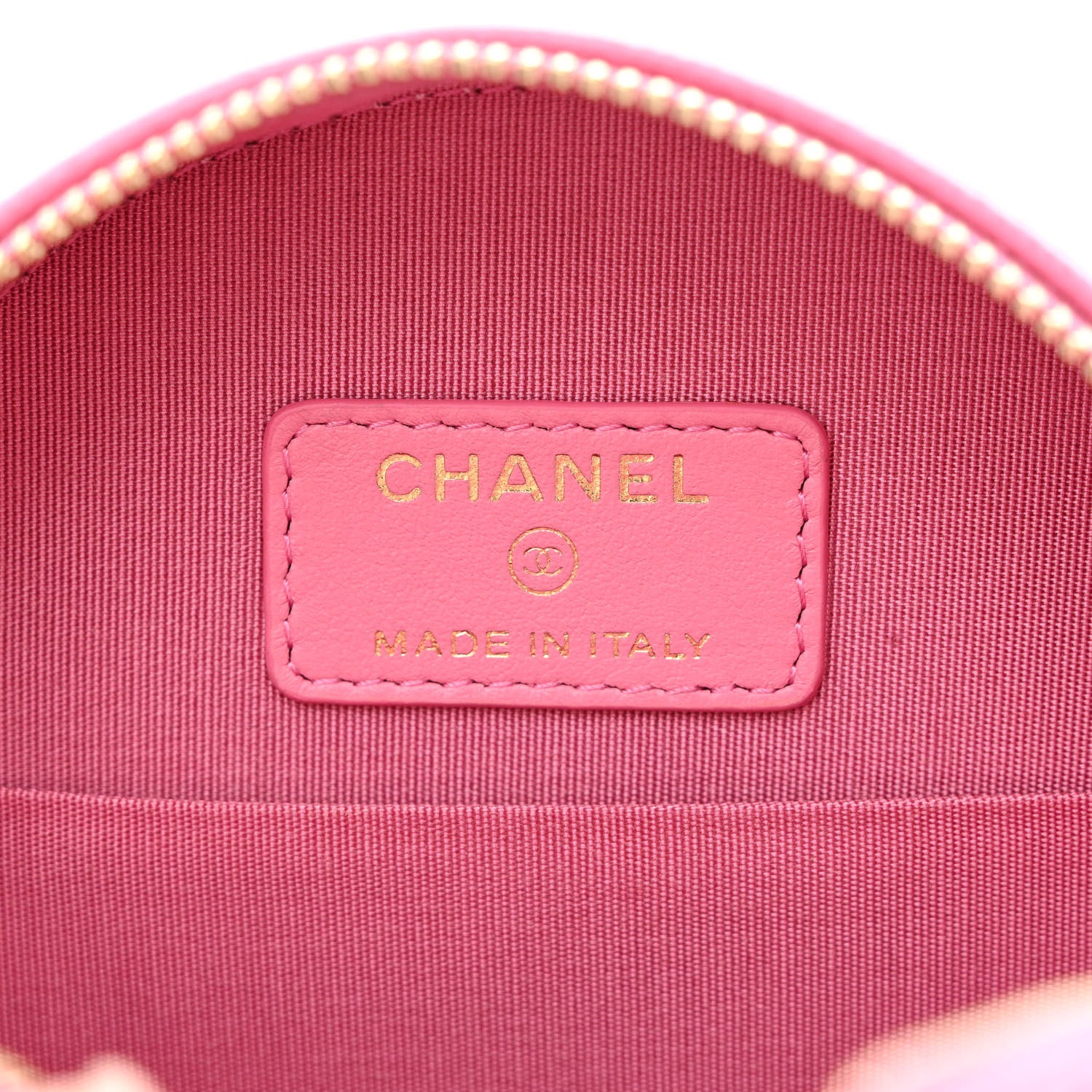 Chanel Caviar Quilted Gripoix CC Round Clutch With Chain Pink 6 of 11
