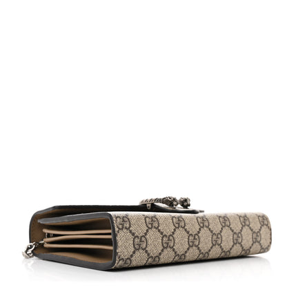 Gucci GG Supreme Monogram Mini Dionysus Chain Wallet Beige Taupe 4 of 13