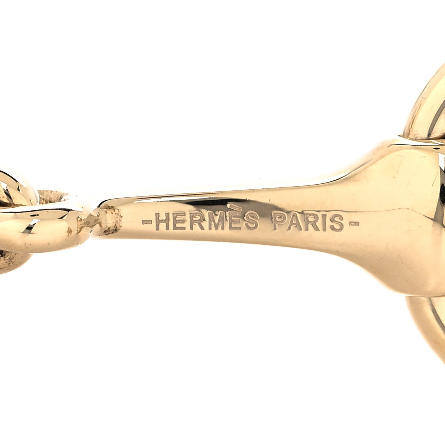Hermes Permabrass Mors Scarf Ring Gold 3 of 4