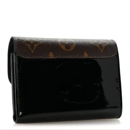 Louis Vuitton Patent Calfskin Monogram Cherrywood Compact Wallet Black 3 of 12