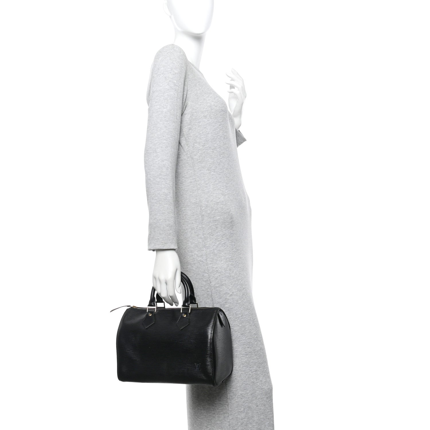 Louis Vuitton Epi Speedy 25 Black 2 of 9