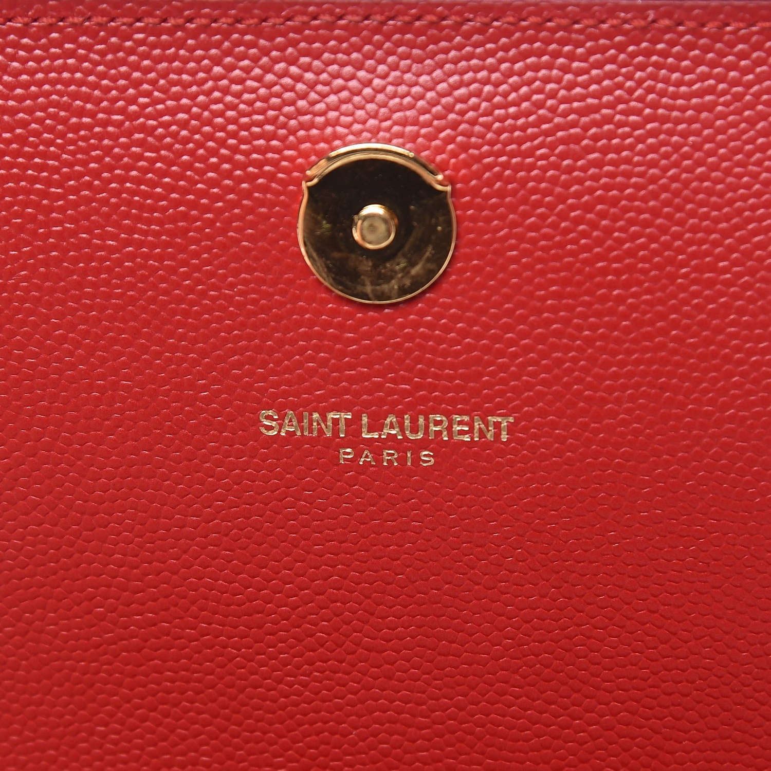 Saint Laurent Grain De Poudre Medium Monogram Kate Satchel Red 6 of 8