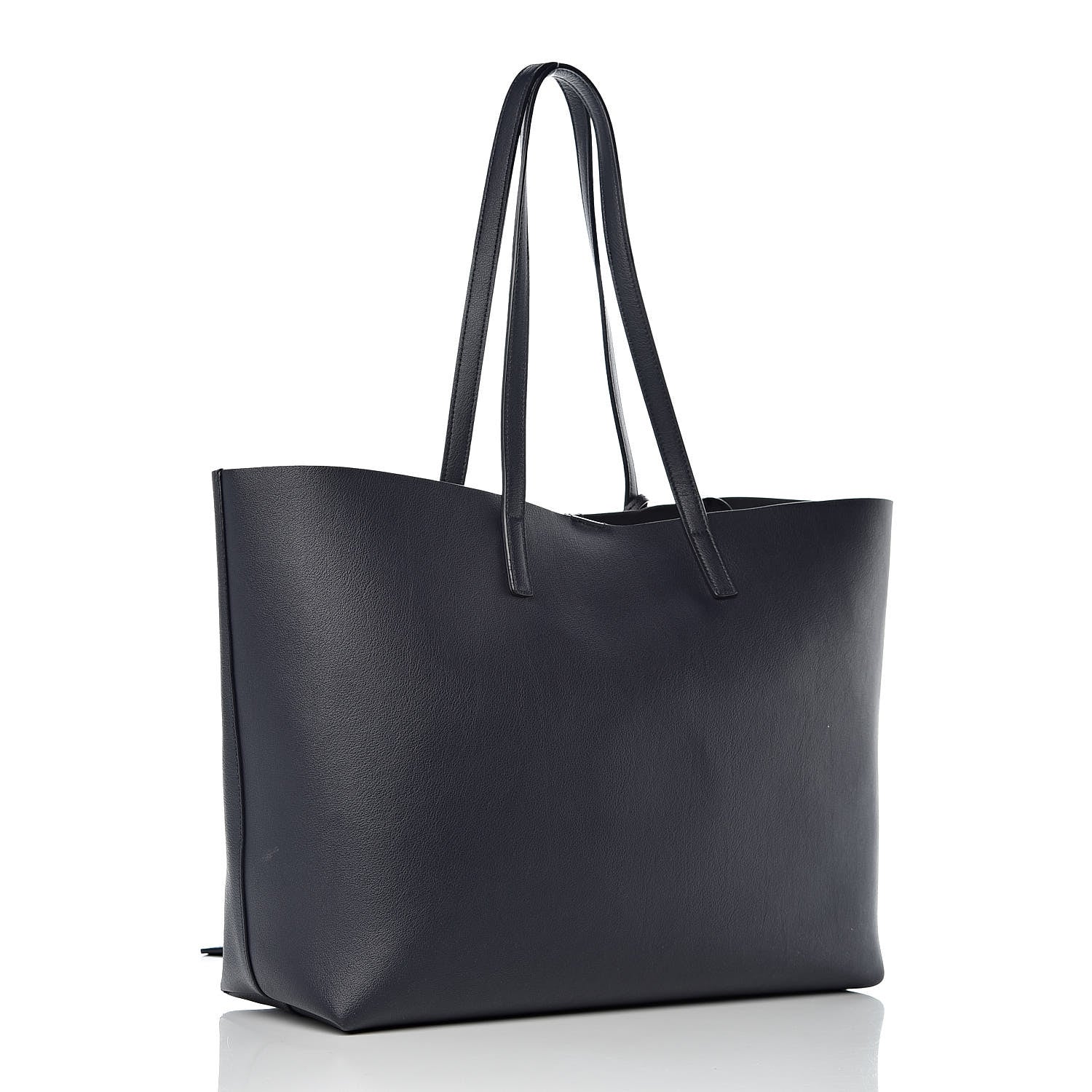 Saint Laurent Calfskin Large Shopping Tote Deep Marine 4 of 15