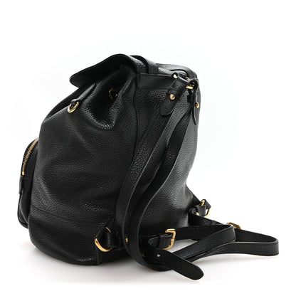 Prada Vitello Daino Backpack Black 3 of 11
