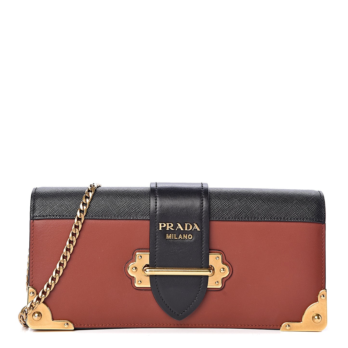 City Calf Saffiano Cahier Pochette Cotto Black