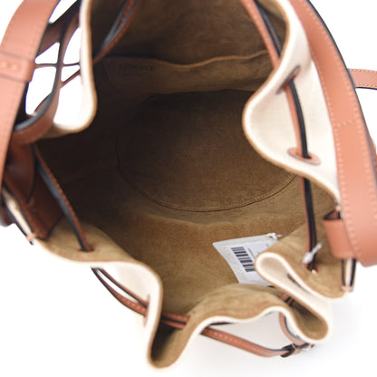 Loewe Canvas Calfskin Balloon Bucket Bag Ecru Tan 4 of 7