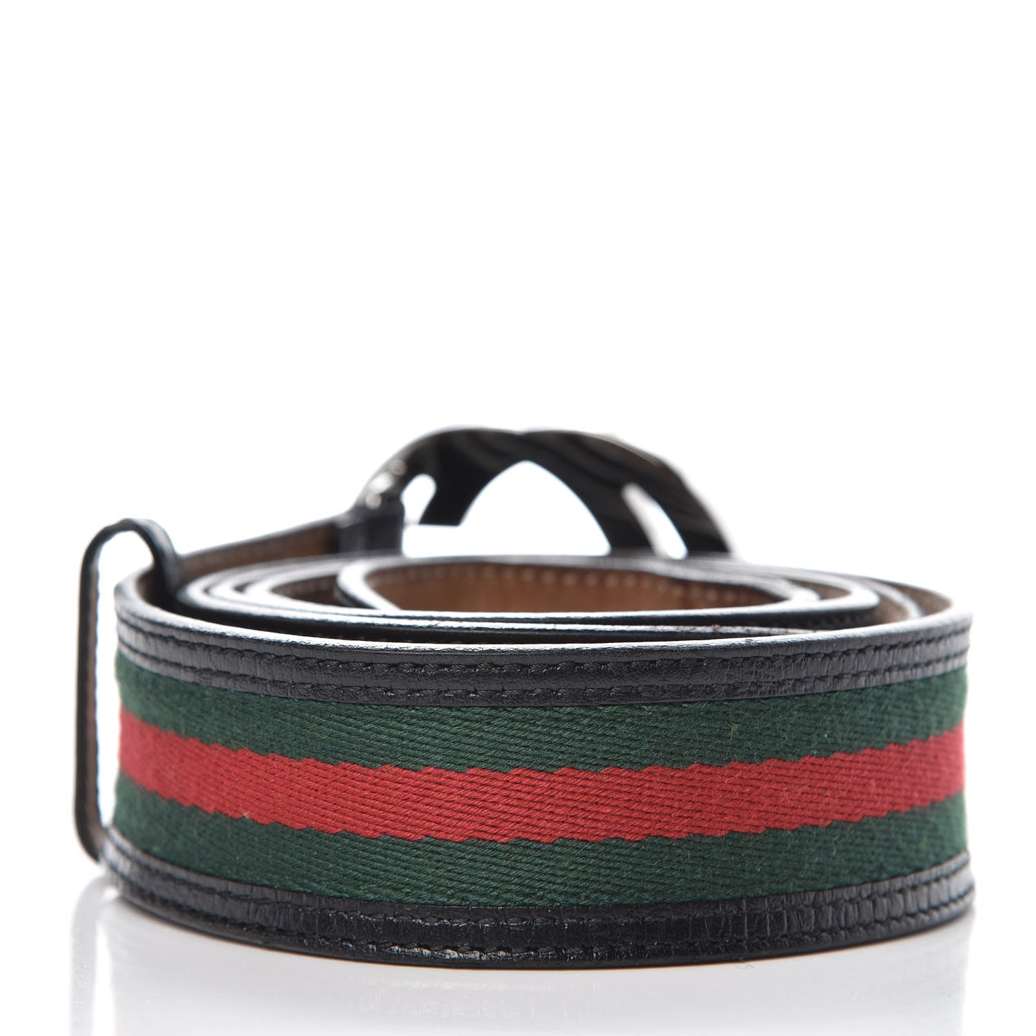 Gucci Calfskin Web Interlocking G Belt 105 42 Black 3 of 9