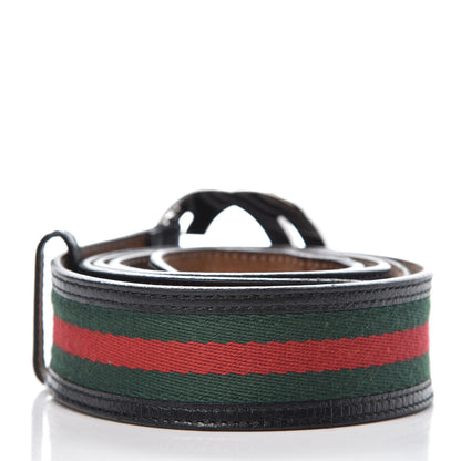 Gucci Calfskin Web Interlocking G Belt 105 42 Black 3 of 9