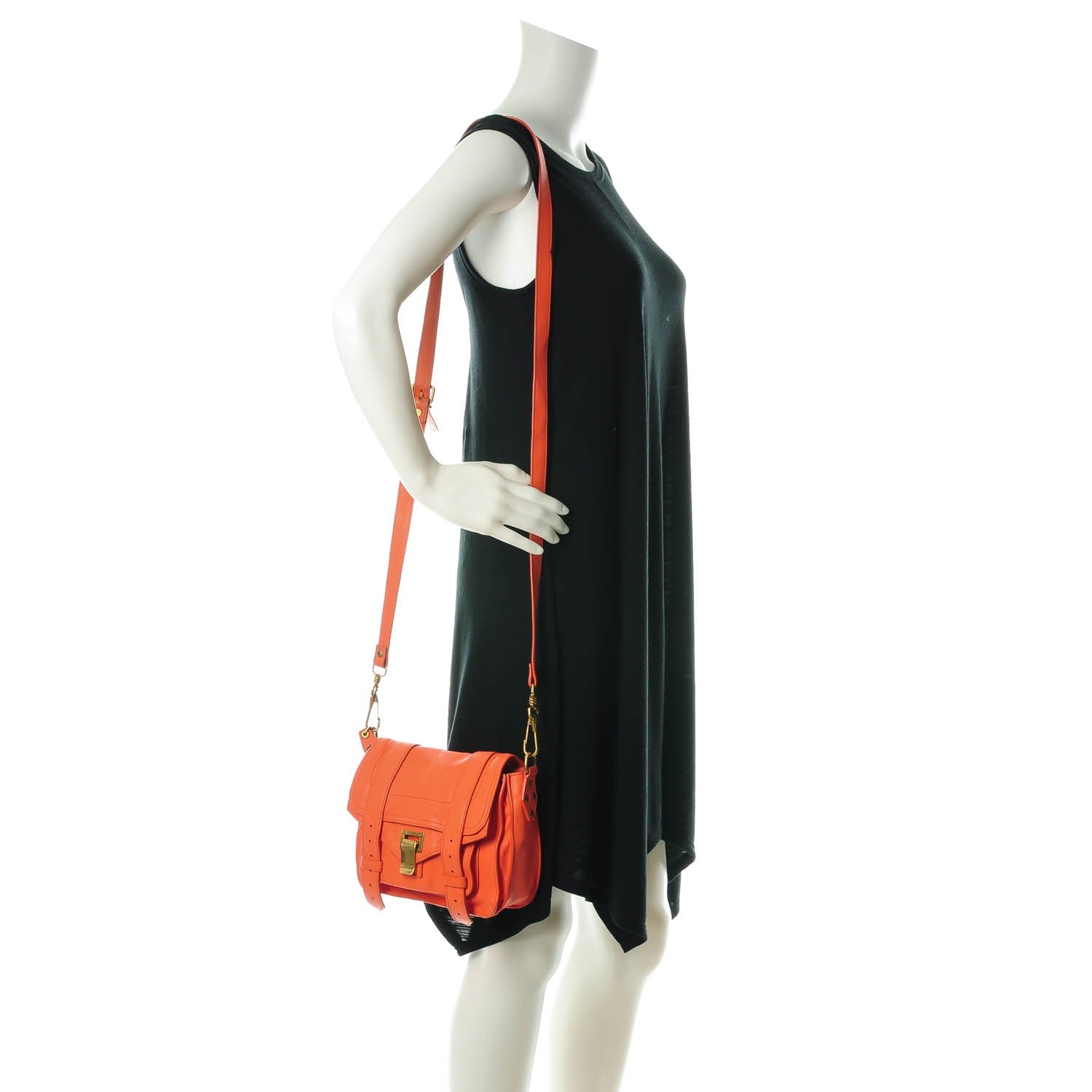 Proenza Schouler Lambskin PS1 Mini Pouch Messenger Bag Coral 2 of 7