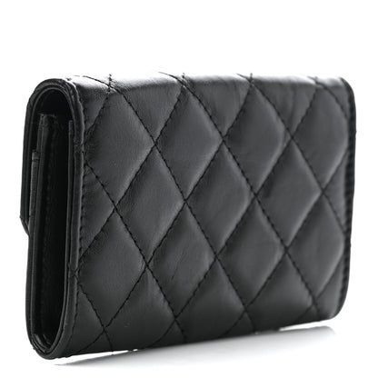 Chanel Aged Calfskin Quilted Reissue Flap Card Holder So Black 3 of 8