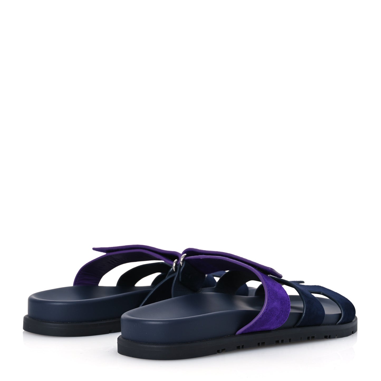 Suede Goatskin Womens Chypre Sandals 39 Marine Violet Majorette