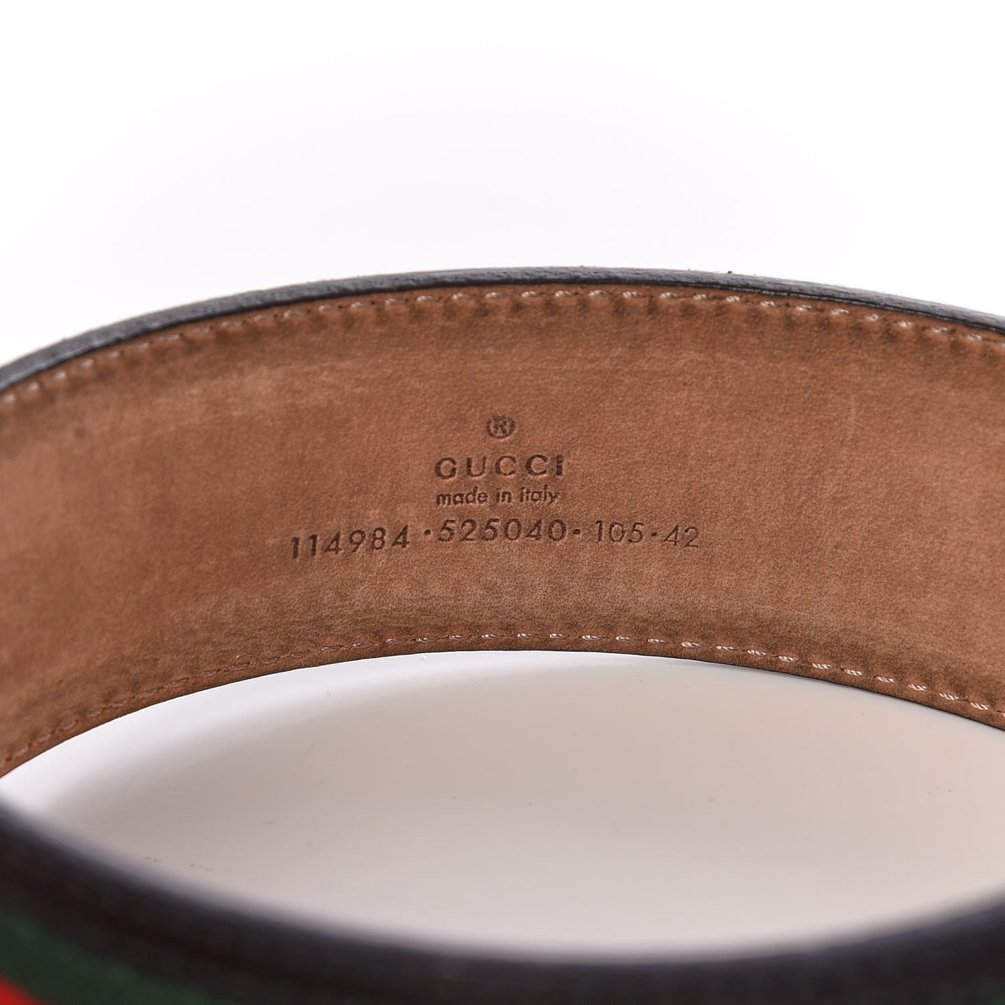 Calfskin Web Interlocking G Belt 105 42 Black