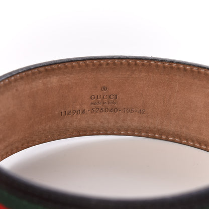 Gucci Calfskin Web Interlocking G Belt 105 42 Black 4 of 9