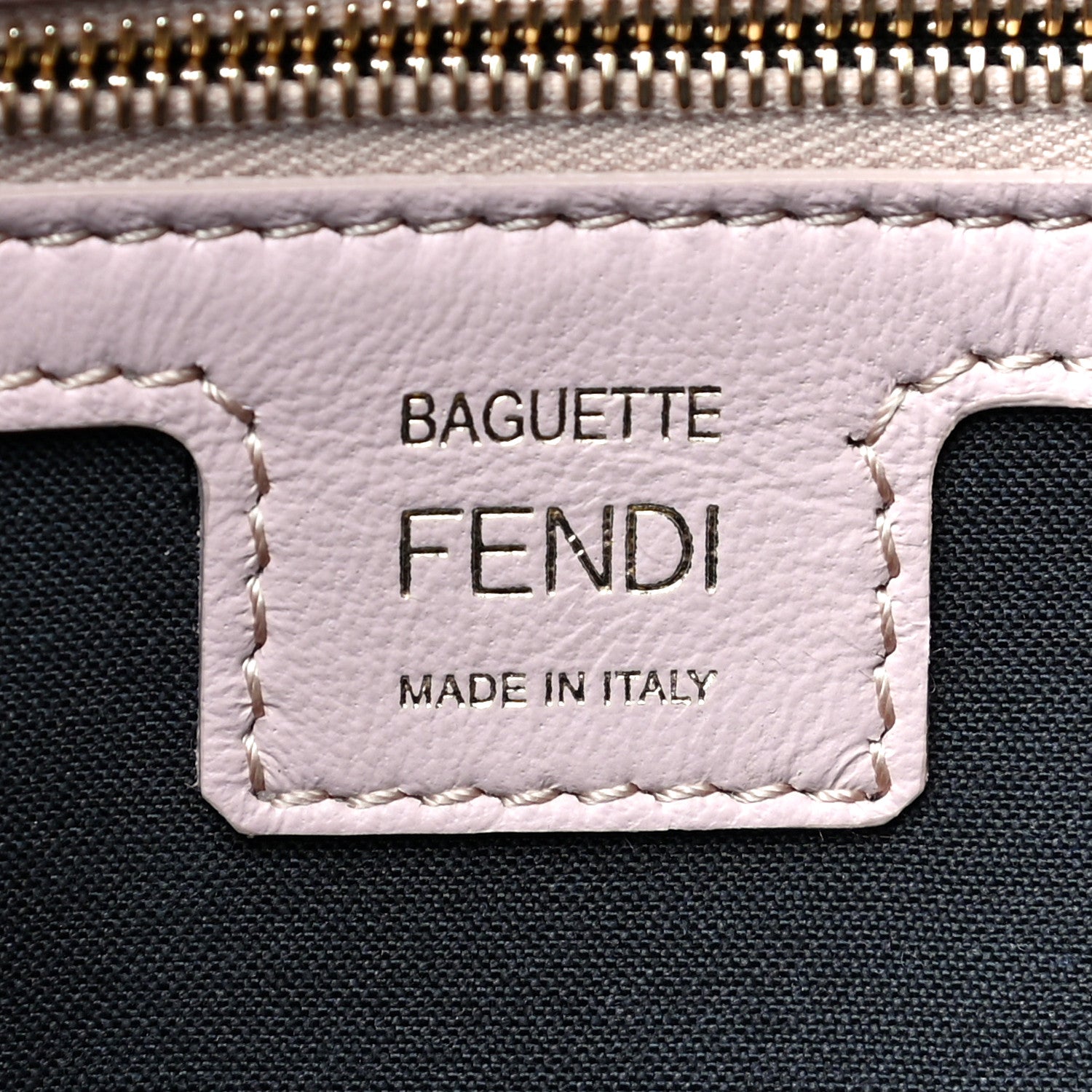 Fendi Nappa FF 1974 Embossed Baguette Rosa Quarzo 7 of 12