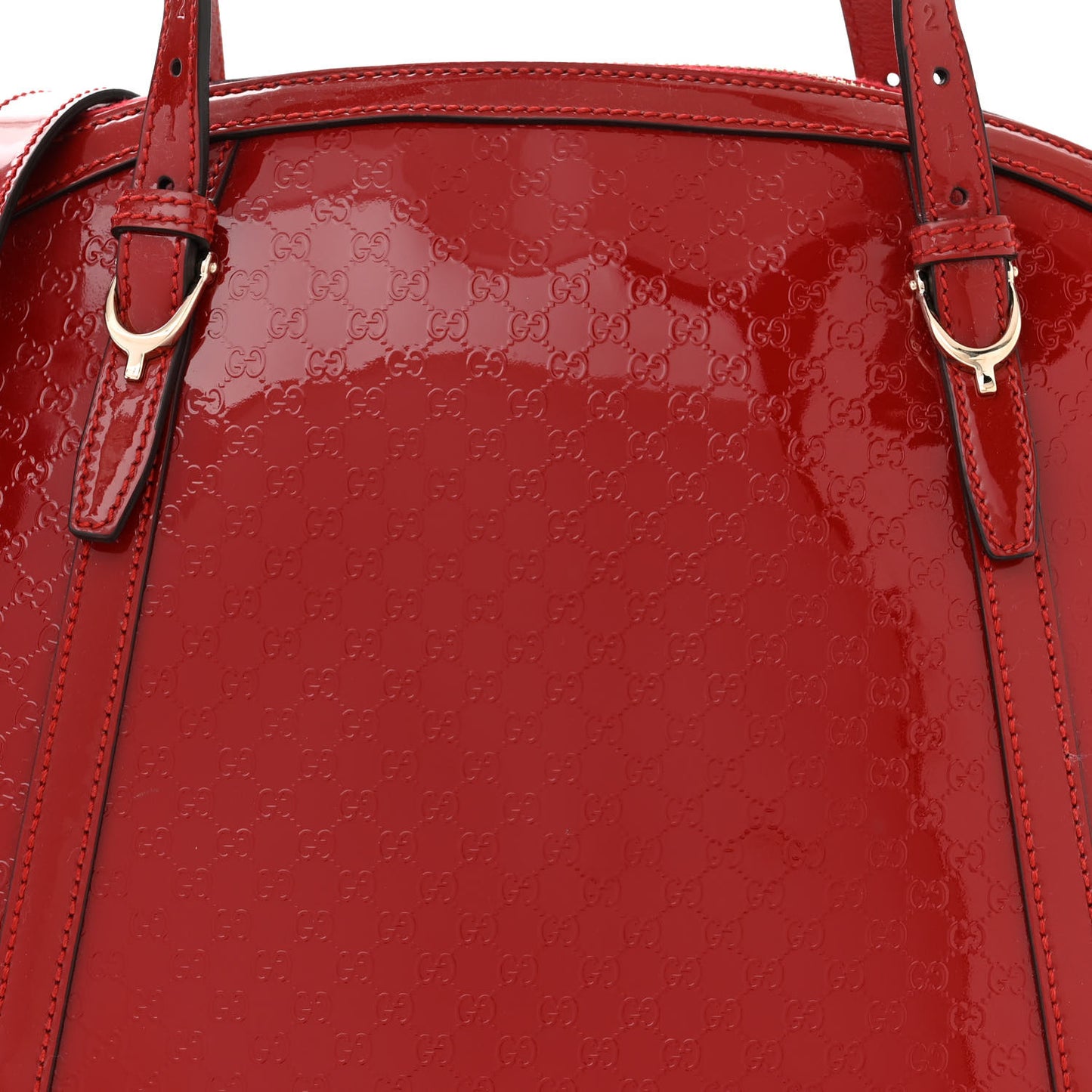 Patent Microguccissima Medium Nice Top Handle Dome Bag Rose Bed