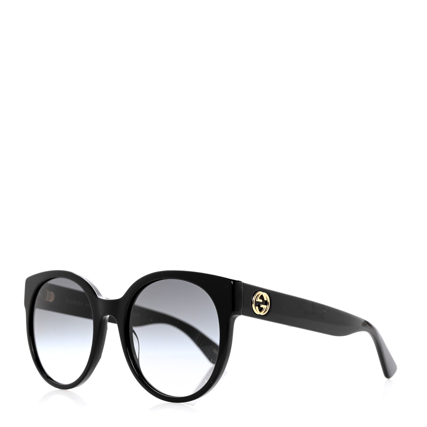 Gucci Acetate Round Sunglasses GG 0035S Black 1 of 7