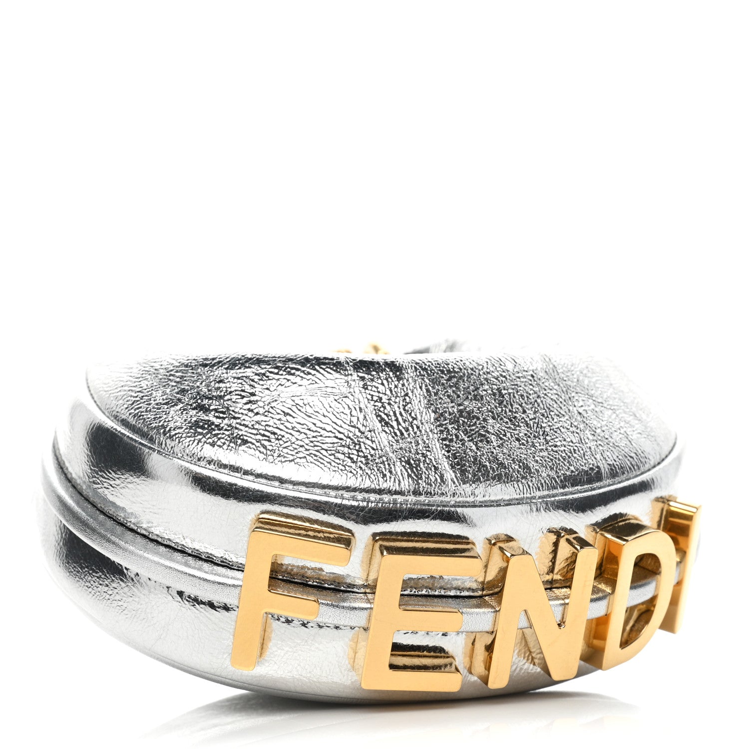 Fendi Rock Millenium Nano Fendigraphy Hobo Charm Argento 3 of 8