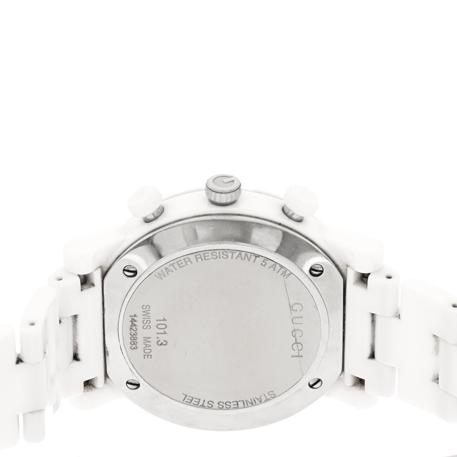 Gucci Stainless Steel Ceramic 38mm G-Chrono Chronograph Quartz Watch White 4 of 5