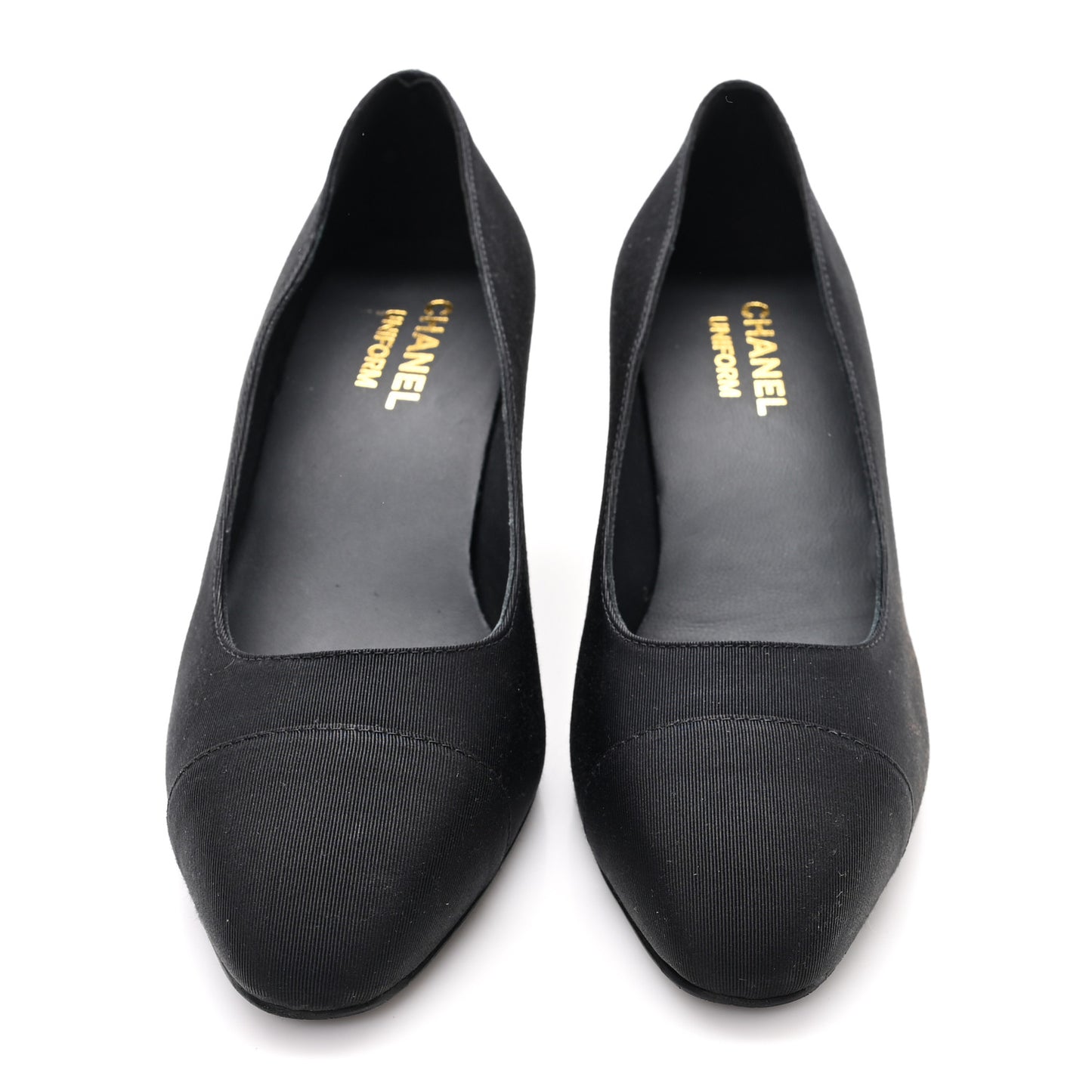 Grosgrain Cap Toe Uniform Pump 39 Black