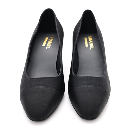 Chanel Grosgrain Cap Toe Uniform Pump 39 Black 3 of 11