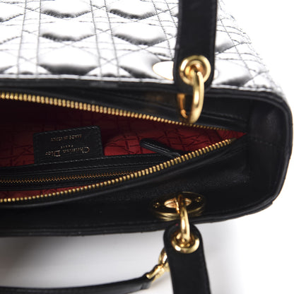 Christian Dior Lambskin Cannage Medium Lady Dior Black 5 of 13