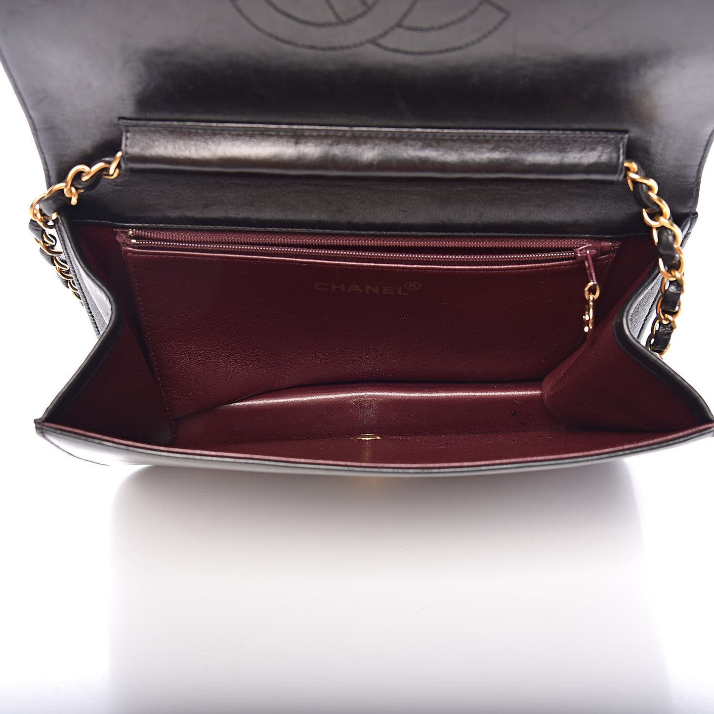 Lambskin Quilted Small Single Flap Bag Black