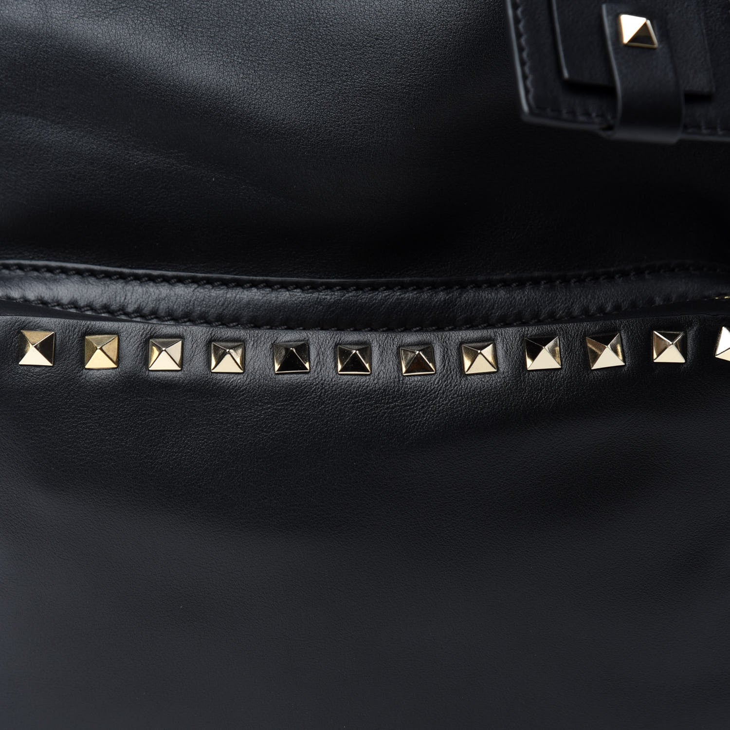 Valentino Garavani Vitello Medium Rockstud Backpack Black 7 of 10