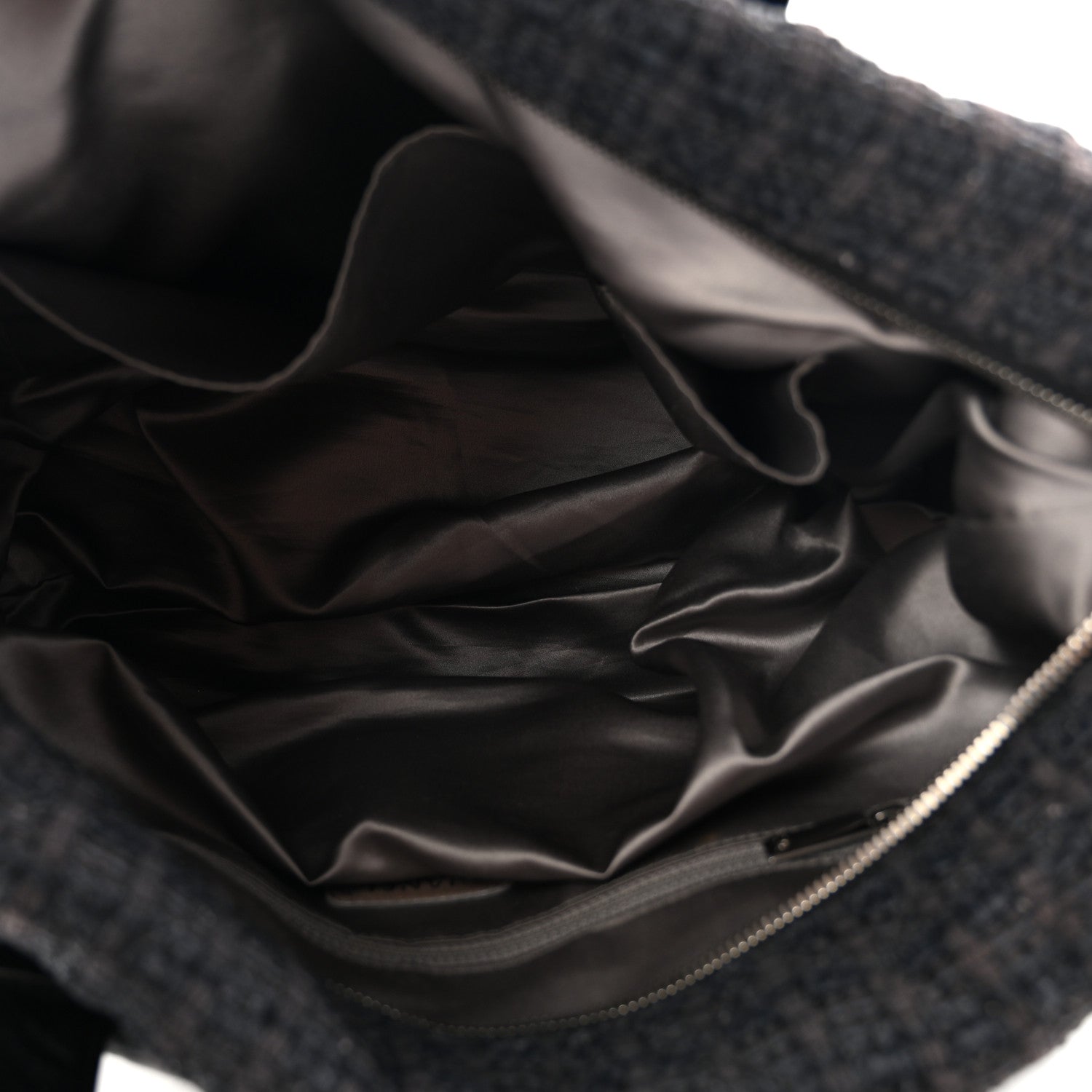 Chanel Glazed Calfskin Quilted Tweed Portobello Tote Black 5 of 10