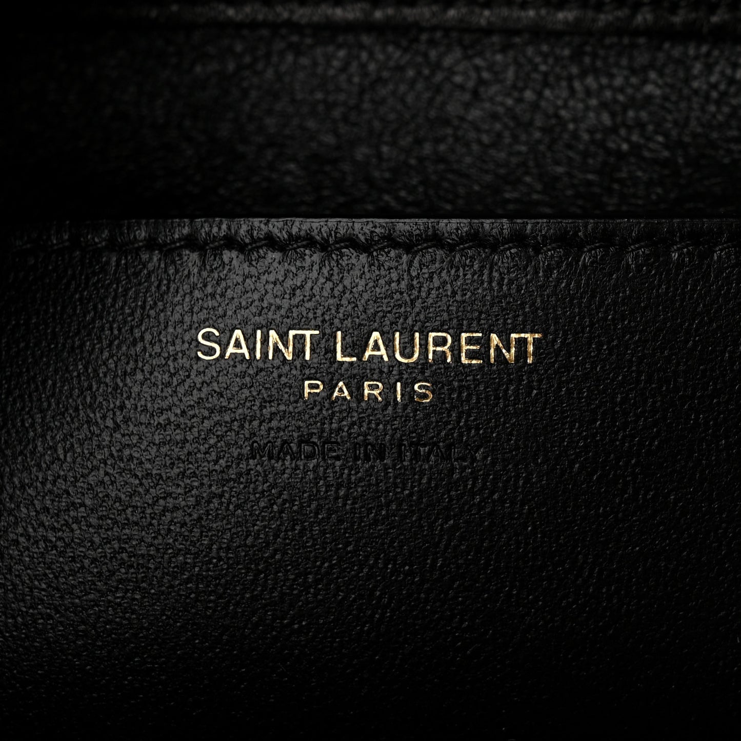 Lambskin Small Cassandre Envelope Pouch Black