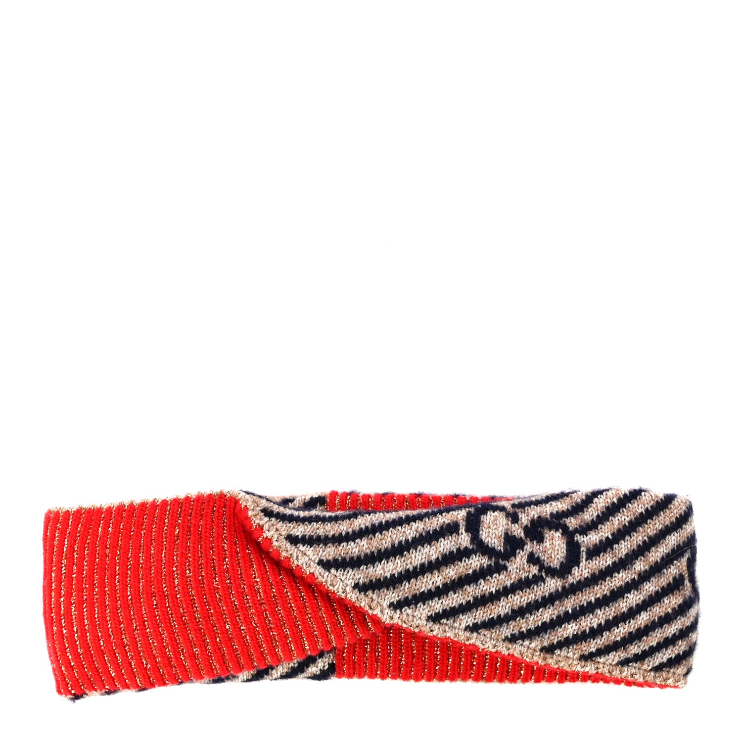 Gucci Wool Headband L Red Beige Blue 1 of 7
