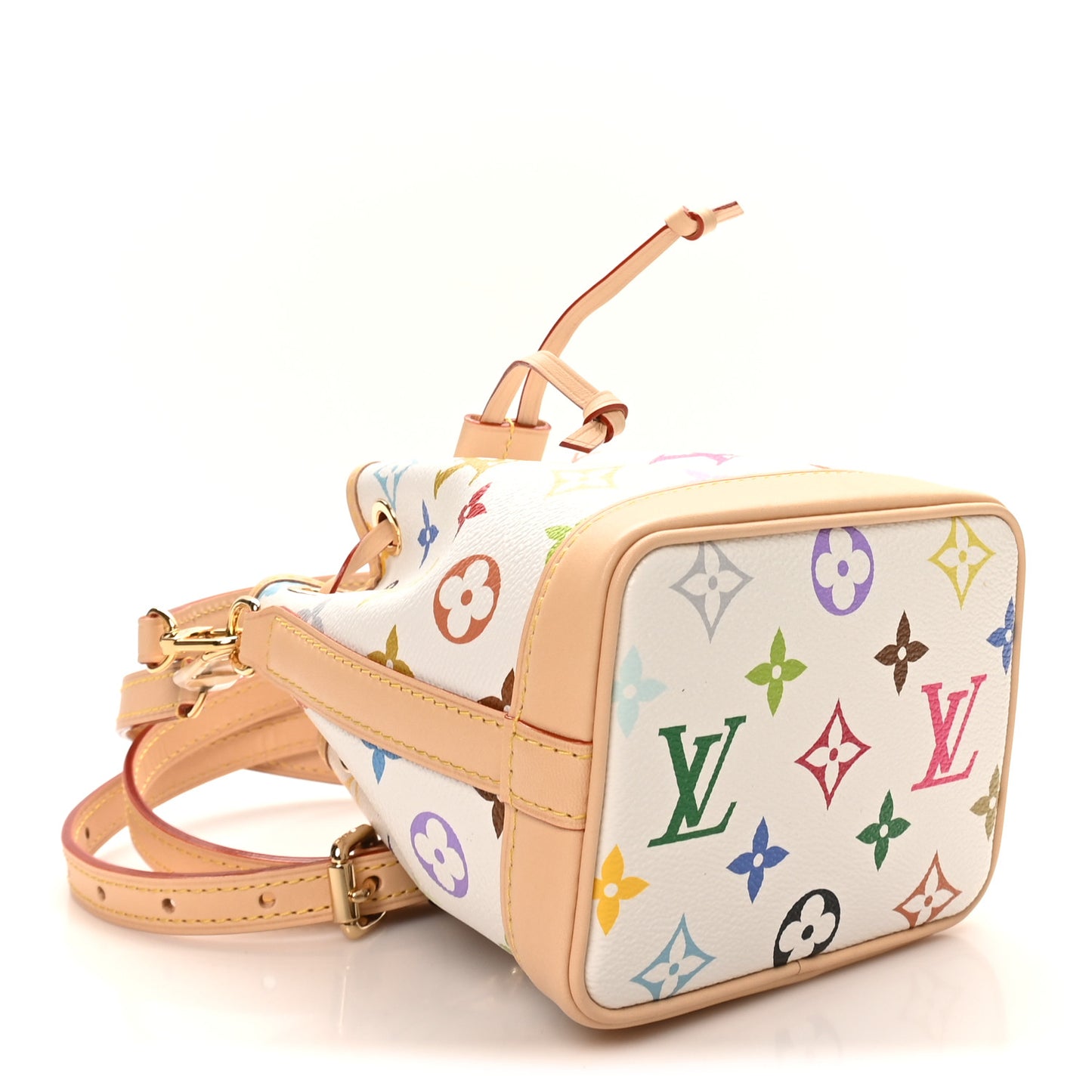 LV X TM Monogram Multicolor Nano Noe NV White