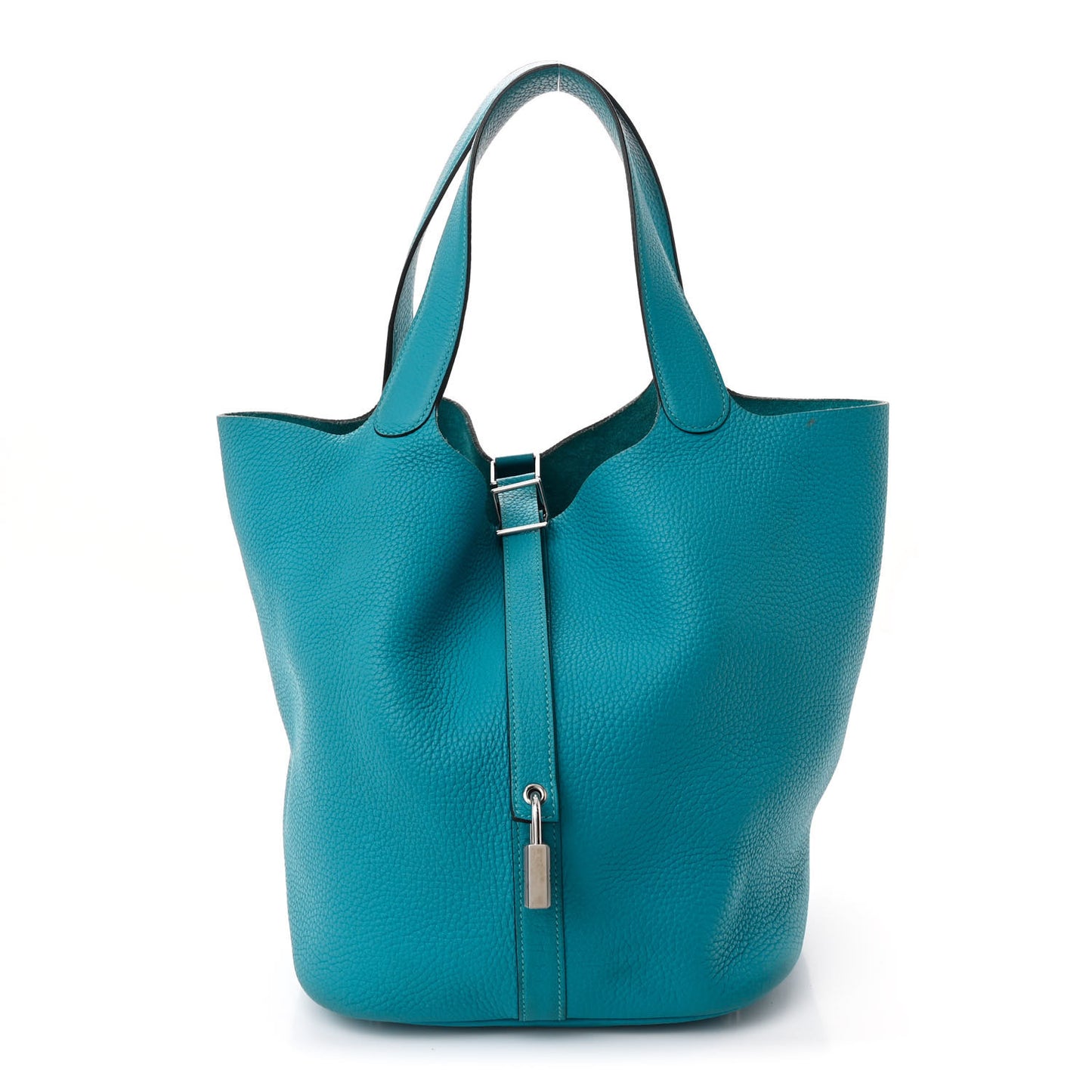 Taurillon Clemence Picotin Lock 26 GM Turquoise
