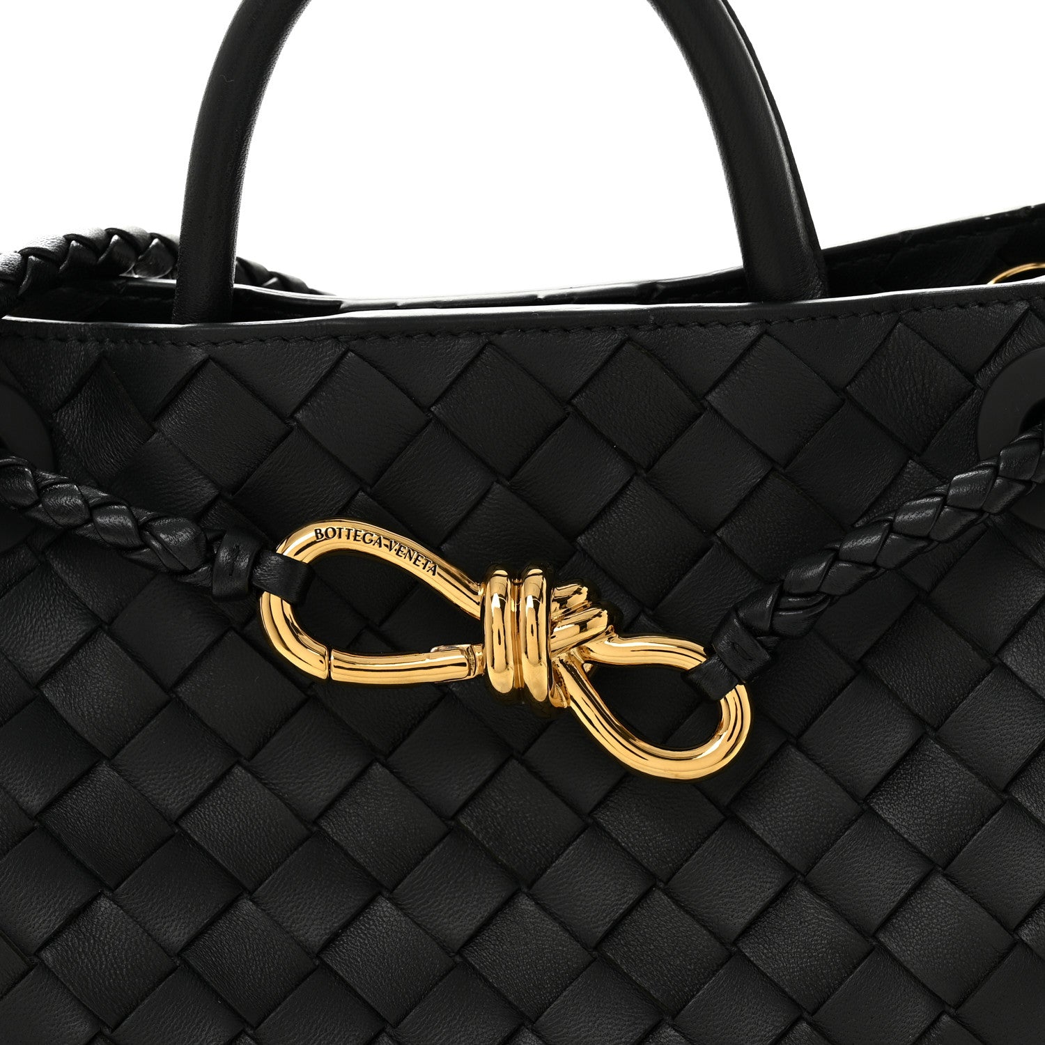 Bottega Veneta Nappa Intrecciato Small Andiamo Shoulder Bag Black 7 of 9