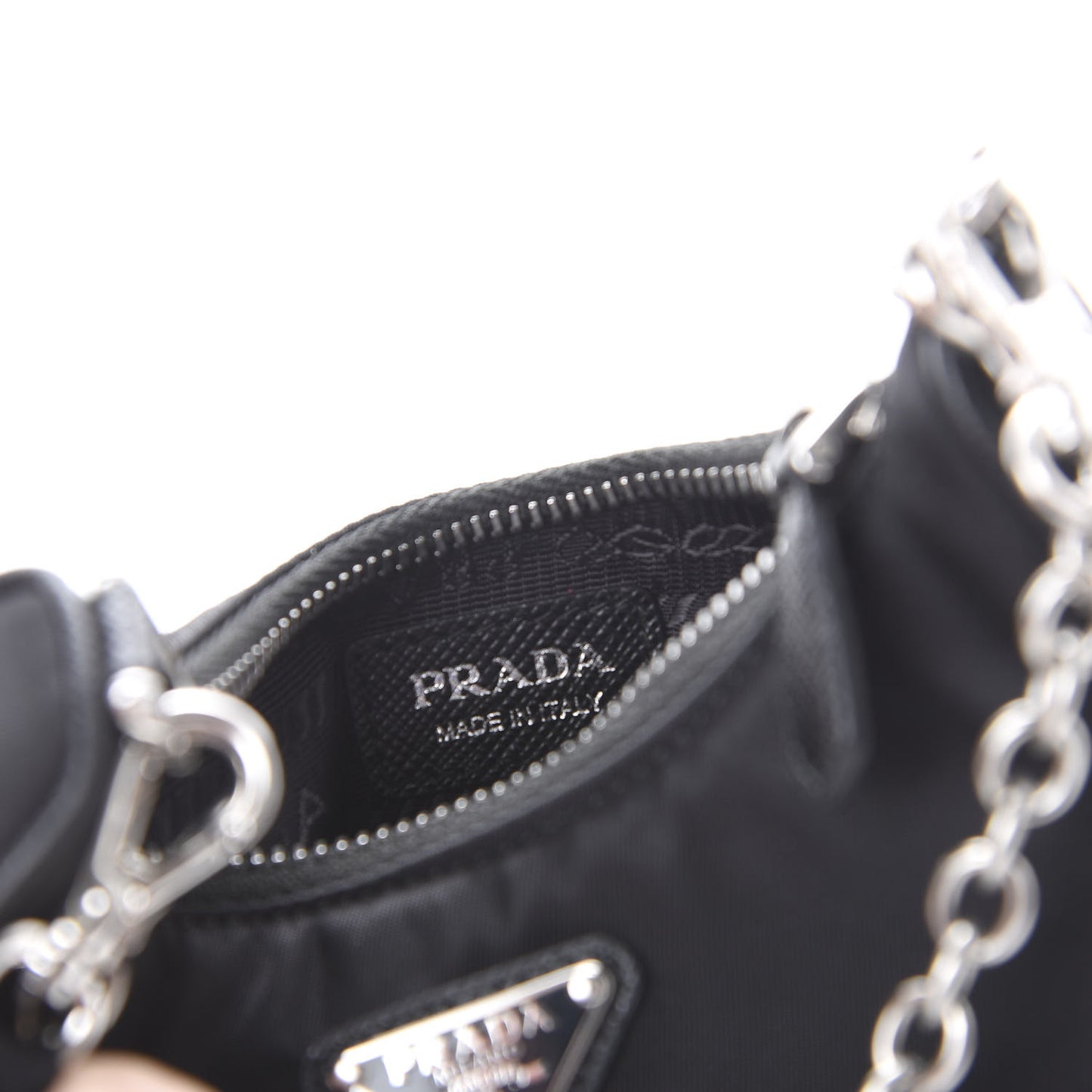 Tessuto Nylon Mini Re-Edition 2000 Shoulder Bag Black