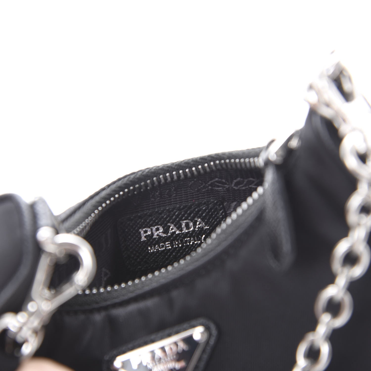Prada Tessuto Nylon Mini Re-Edition 2000 Shoulder Bag Black 8 of 10