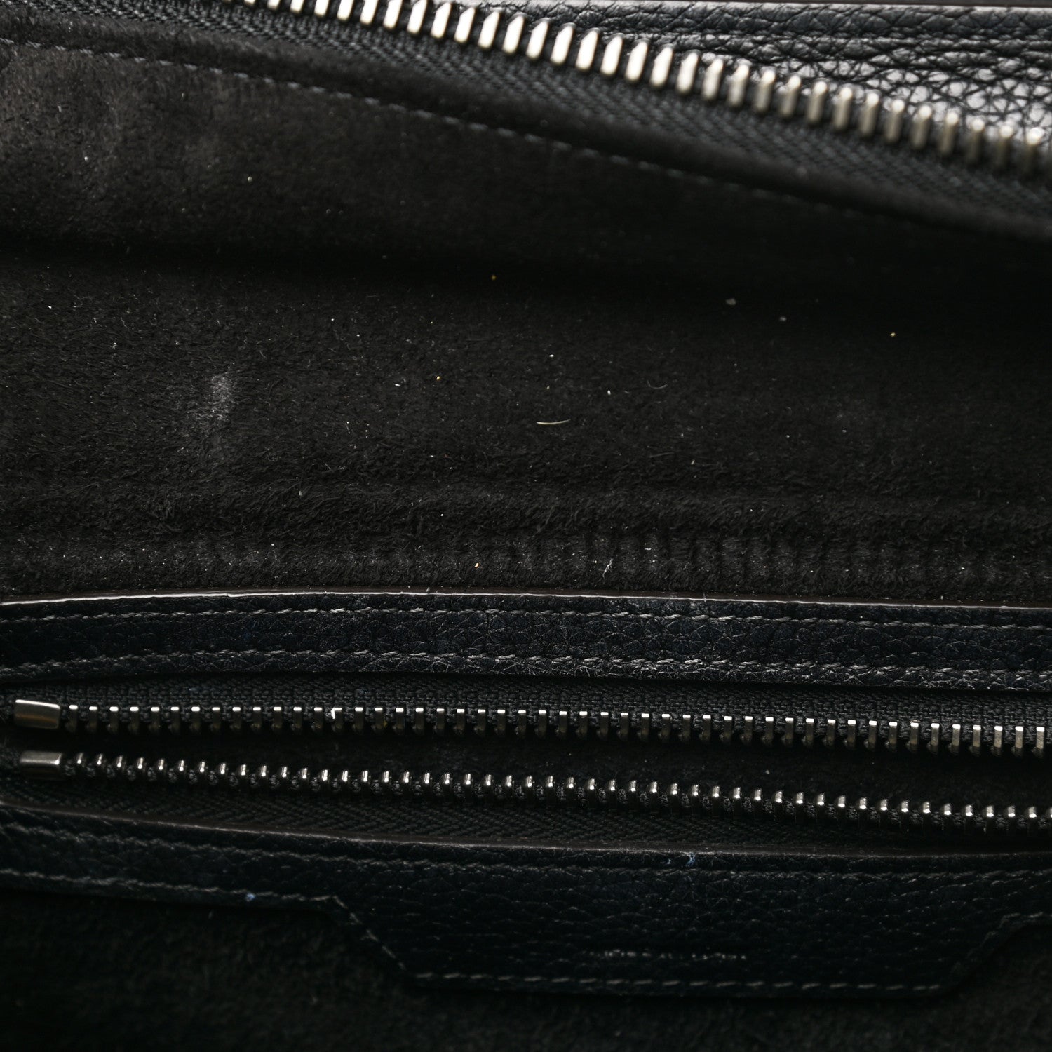 Celine Drummed Calfskin Micro Luggage Black 8 of 15