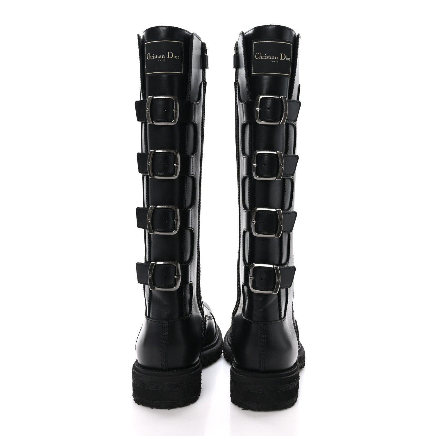 Christian Dior Matte Calfskin Diorebel High Boots 39 Black 5 of 9