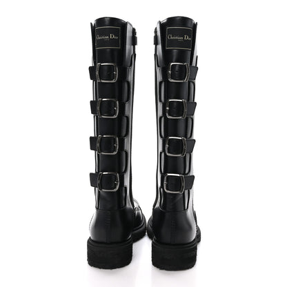 Christian Dior Matte Calfskin Diorebel High Boots 39 Black 5 of 9
