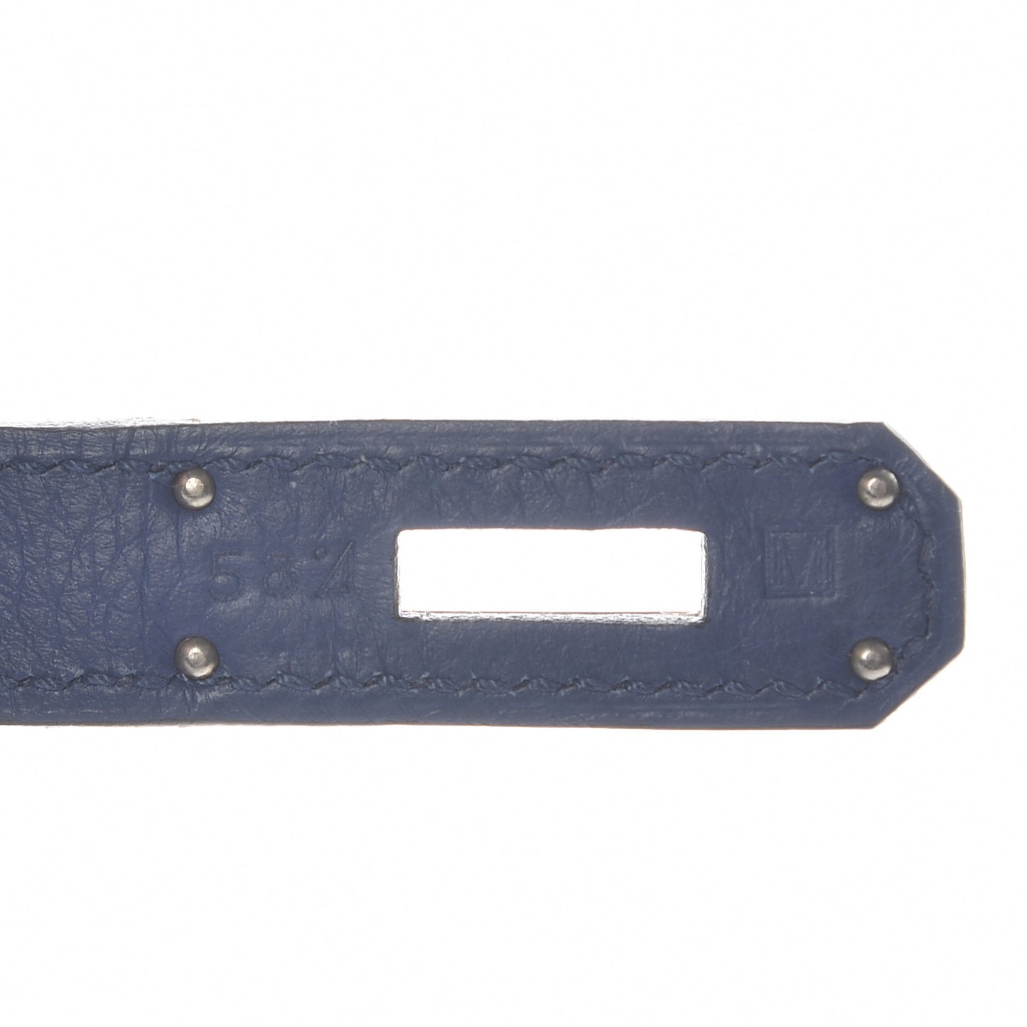Taurillon Clemence Horseshoe Birkin 35 Bleu Brighton Blue Jean