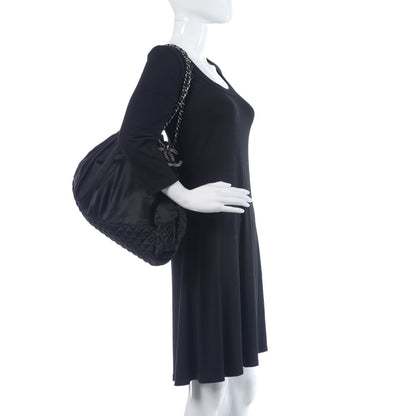 Chanel Satin Melrose Hobo Black 2 of 13